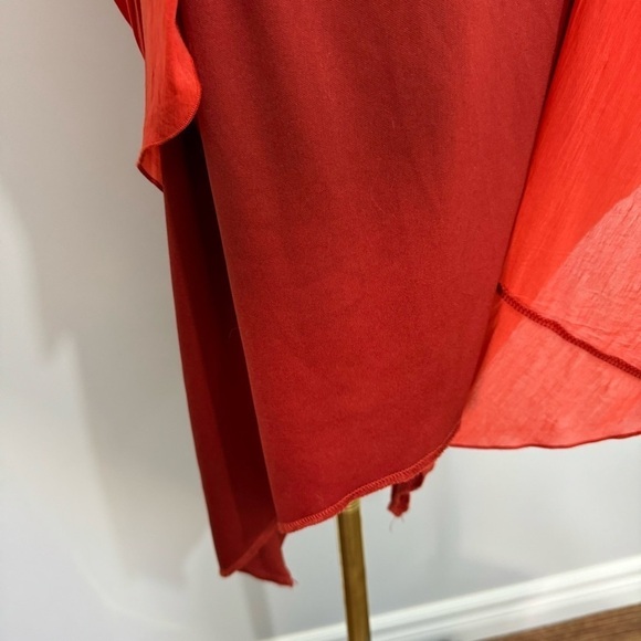 Le Chateau Beaded Boho Shift Dress Sz Small Orange Gold Cocktail Party Relaxed - Picture 10 of 12